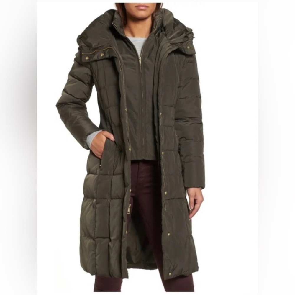 Cole Haan Down Hooded Puffer - Medium Petite